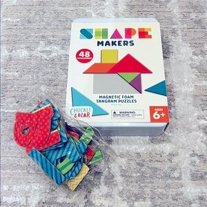 Bundle🛍️Chuckle & Roam shape makers magnetic foam tangrams game&Alphabet Magnets